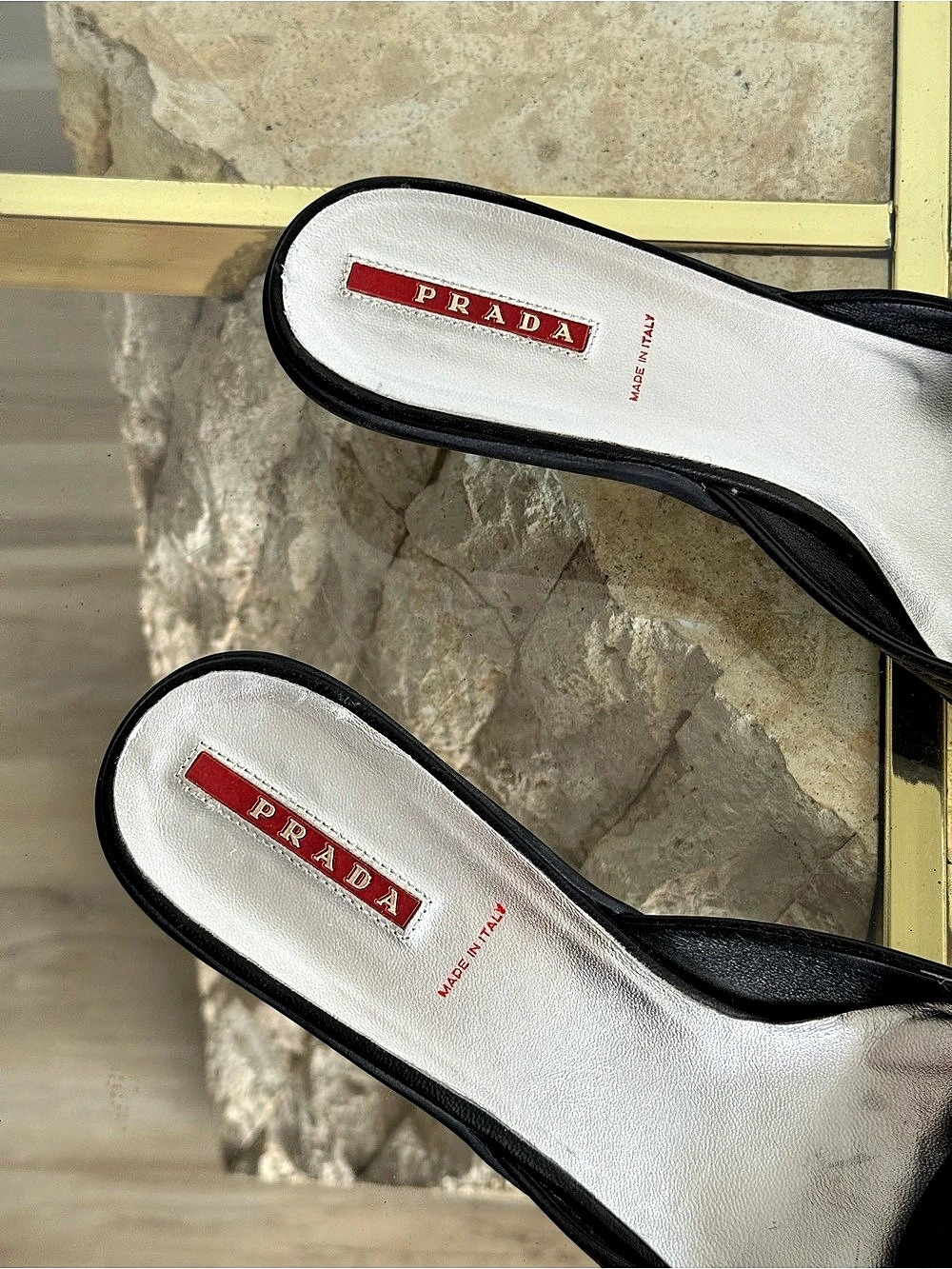 Prada Black Square-Toe Mules US 8.5 - Picture 5 of 8